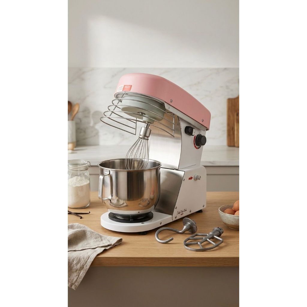 Batedeira Planetária Cuba 5 Litros Inox Profissional Rosa 220V