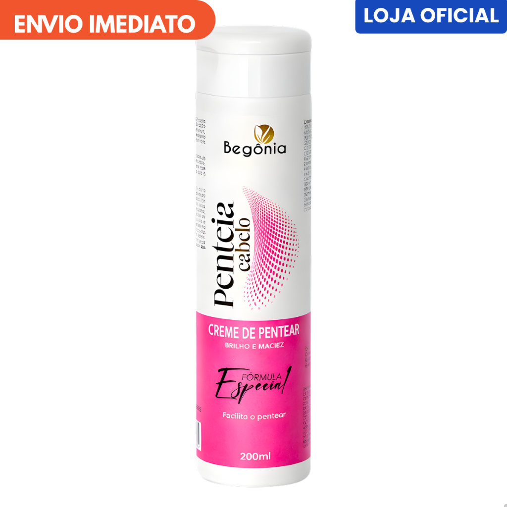 Creme para Pentear 200ml Desembaraço Hidratação Begônia cosmético