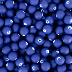 MIÇANGA EMBORRACHADA COMUM c furo ( 8 mm ) AZUL ROYAL/BB/TURQUEZA
