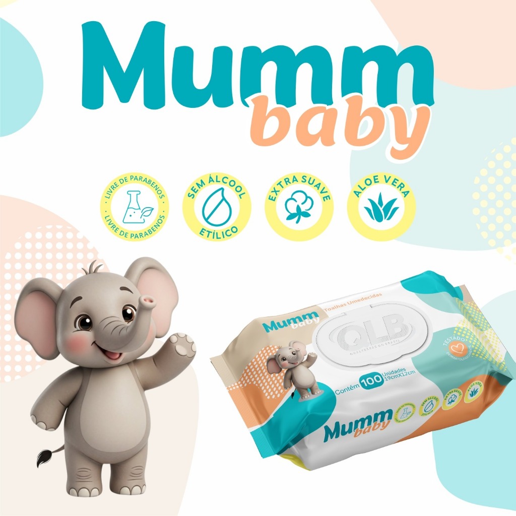 Caixa com 10 Lenços/Toalhas Umedecidas Mumm Baby c/ 100 Unidades Cada – Tampa FlipTop em Oferta na Shopee