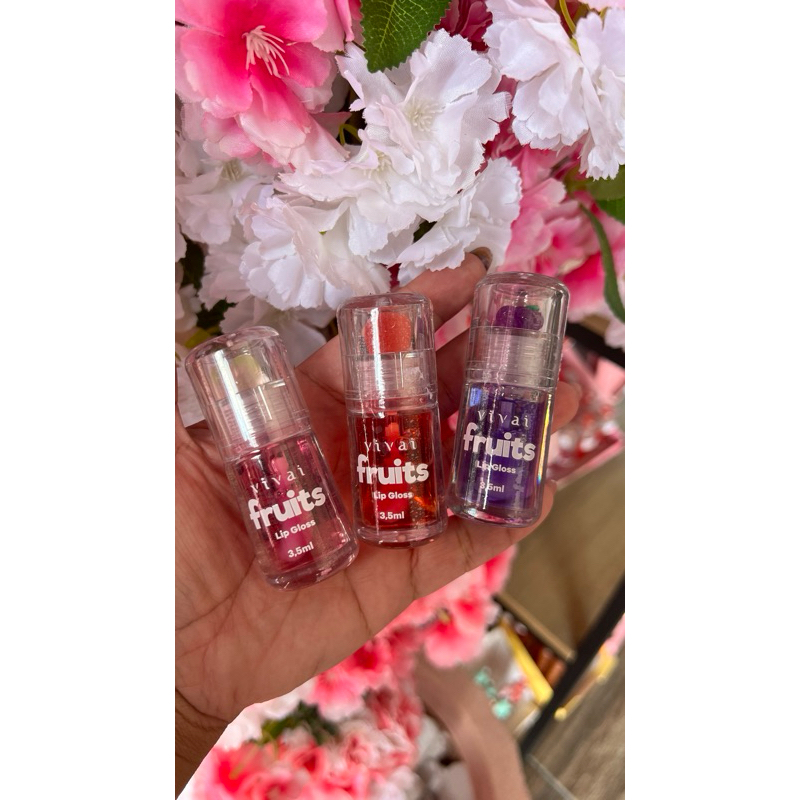 Lip Gloss Fruits Vivai com Brilho Natural e Sabor Frutado
