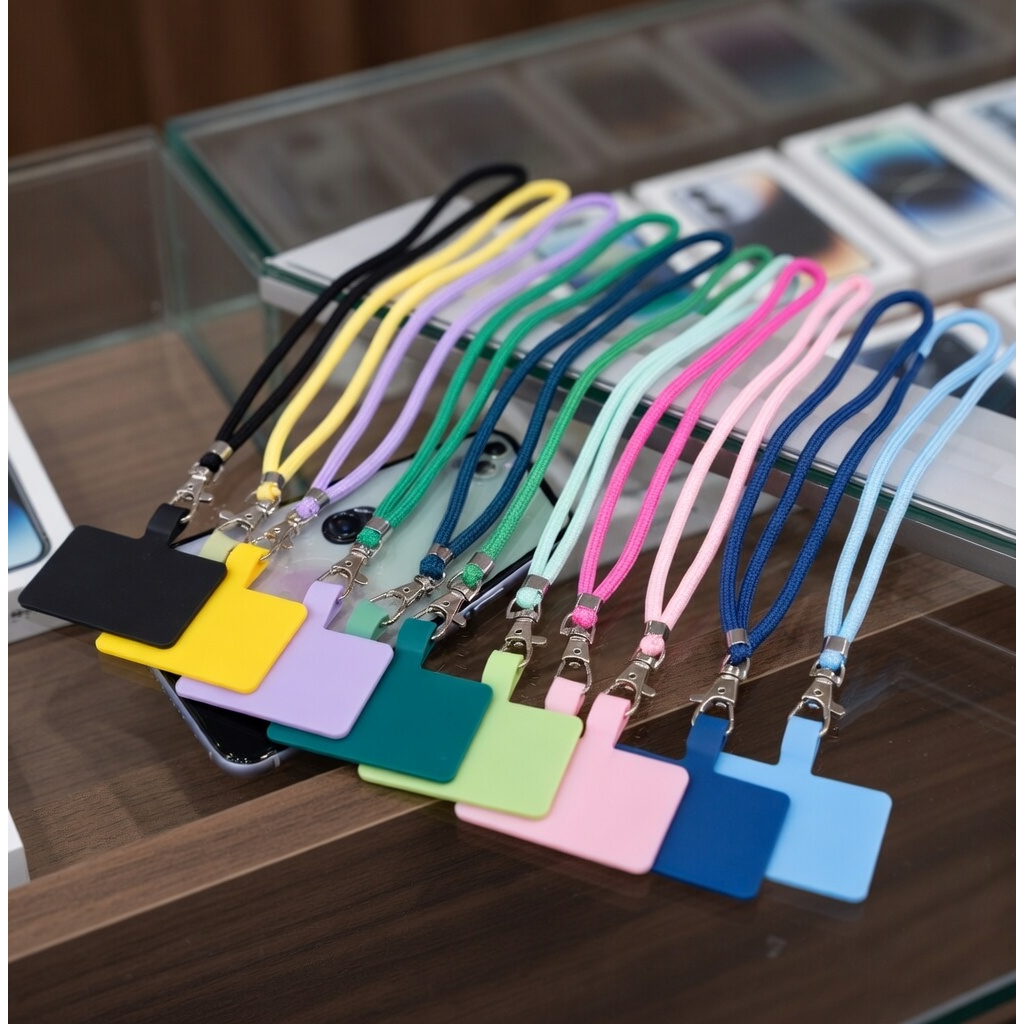 Cordão para Celular Antifurto Antiqueda Premium Ajustável Universal Segurança Total Alça Pescoço Nylon iPhone Android br