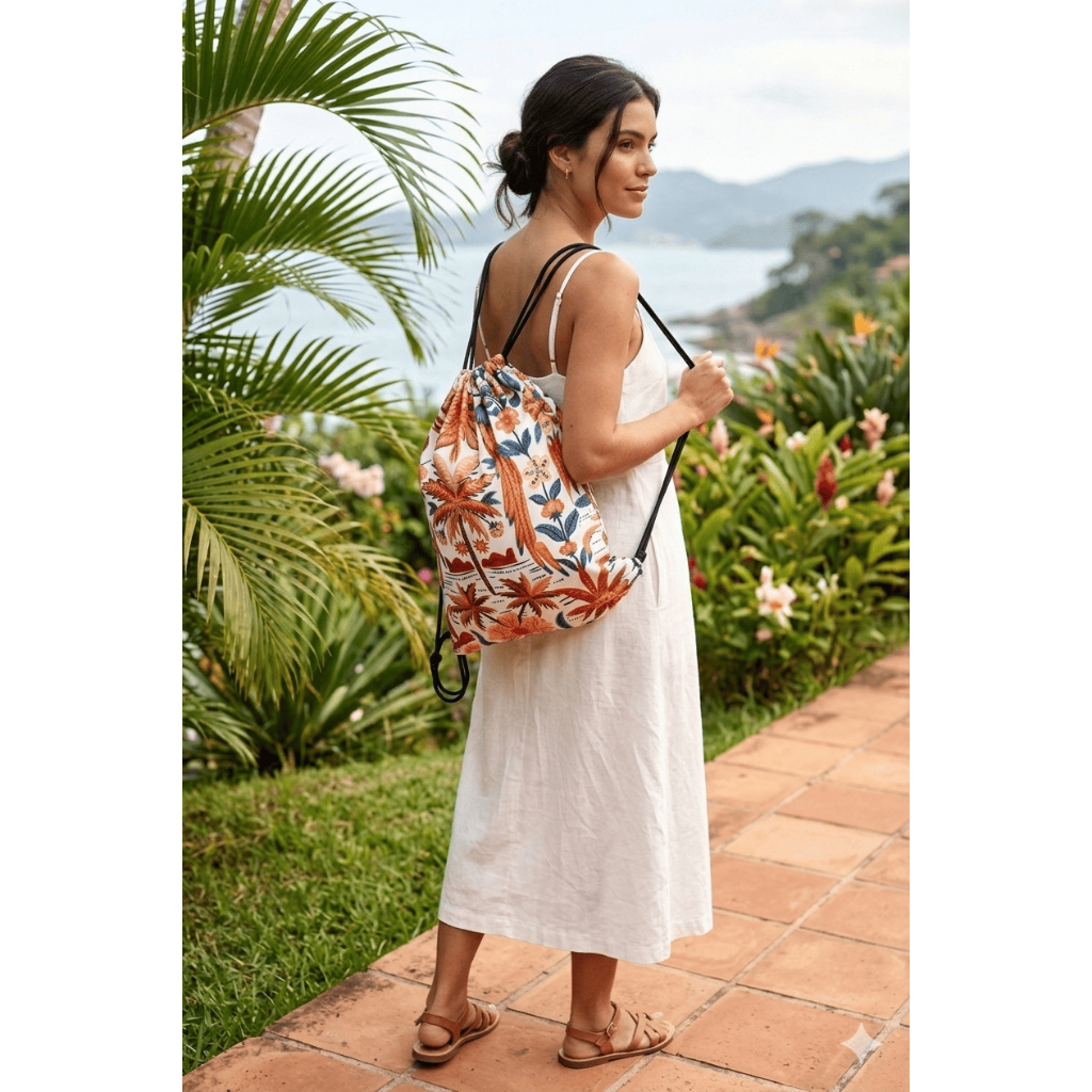 Mochila Saco Saquinho Colorida Estampada eco bag Unissex praia piscina ferias Pronta entrega em Oferta na Shopee