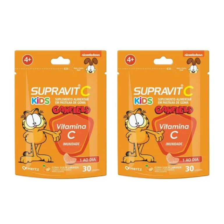 Supravit C Kids Vitamina C Sabor Laranja Infantil 30Un