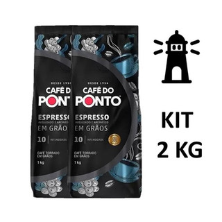 Café em Grãos Café do Ponto 1kg - KIT  com 2 Unidades - Café do Ponto