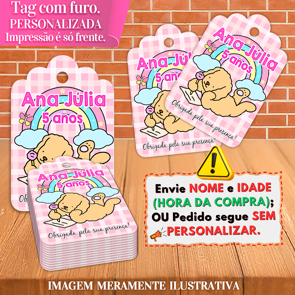 Etiquetas Tags Personalizadas Bob Good - Livro Colorir