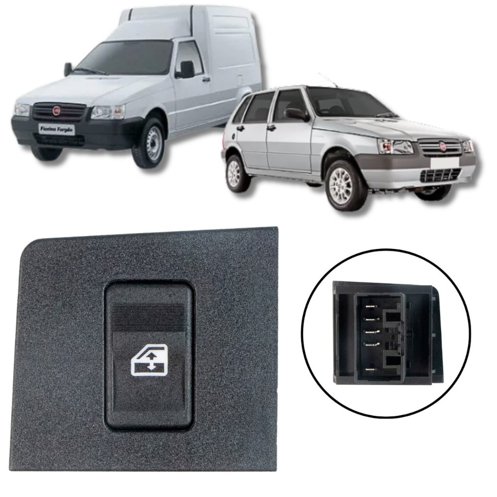 BOTÃO INTERRUPTOR VIDRO ELÉTRICO FIAT UNO 2002/2010 FIORINO