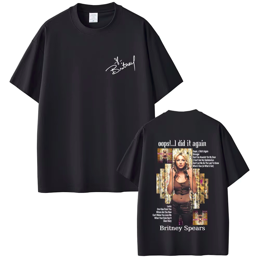 Camiseta Algodão Unissex, Britney Spears Oops Retrô
