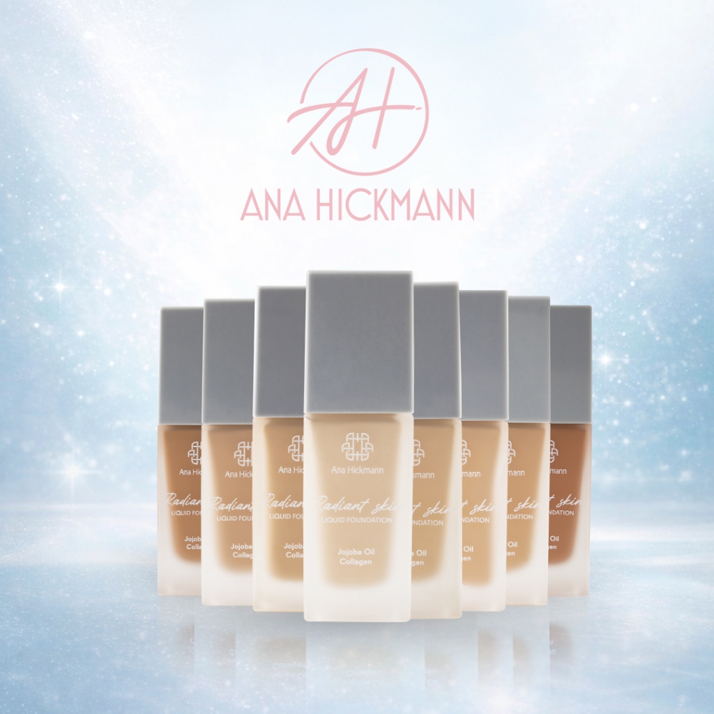 Base Liquida Radiant Skin Cobertura Média Foudation Ana Hickmann em Oferta na Shopee