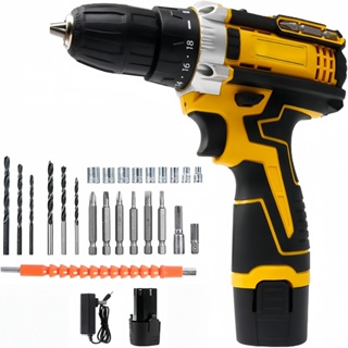 Furadeira Martelete Parafusadeira 12V 36v Profissional Bateria 28nm Multifuncional em Oferta na Shopee