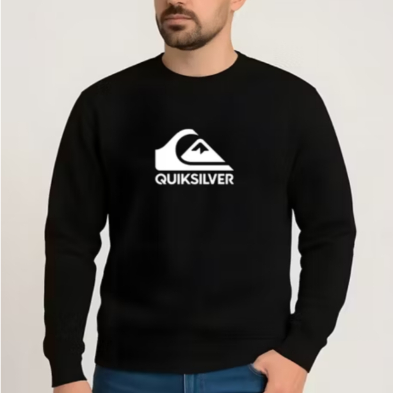 Blusa Moletom Quiksilver Flanelado Gola Careca Casaco Feminino Masculino Flanelado Unissex ; P/M/G/GG