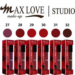 Batom Matte Líquido 24 horas Max Love Escolha as Cores Batons Vinho Vermelho Rosa Nude em Oferta na Shopee