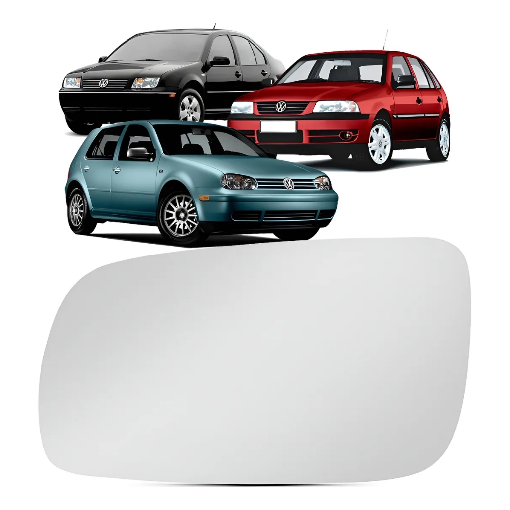 Lente Vidro Retrovisor Gol G3 Golf 2000 A 2006 Bora Com Base