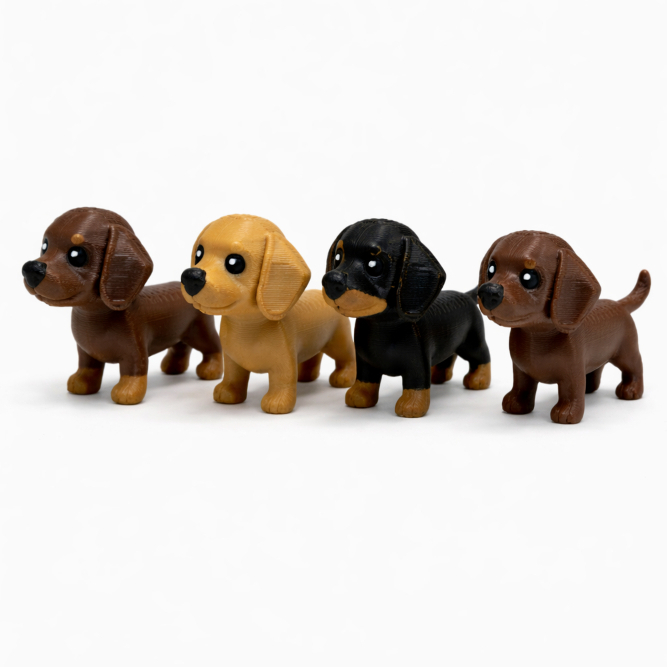 Salsichinha Dachshund - Cachorro Salsicha - Mini Pets Colecionáveis - Seu Pet em Miniatura
