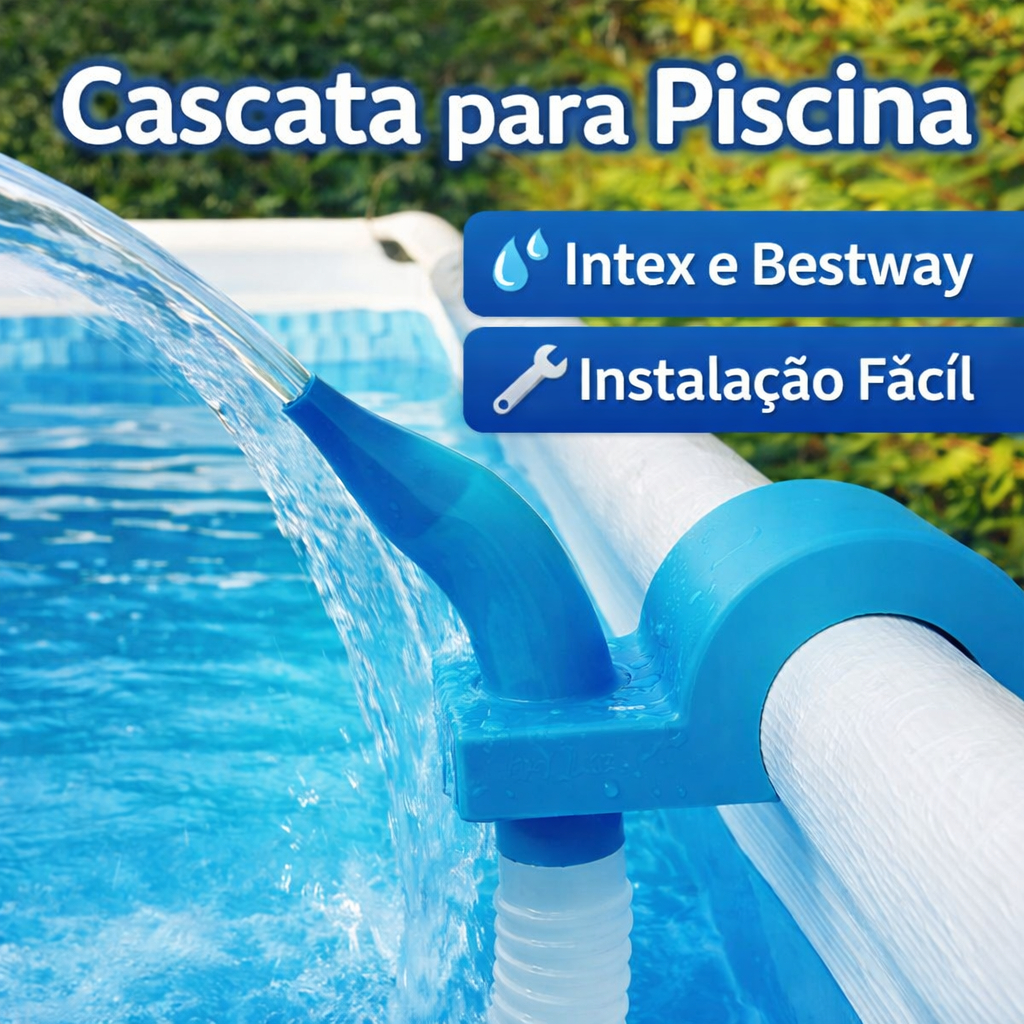 Cascata para Piscina Intex e Bestway | Fonte Cascata Relaxante para Piscina de Armação