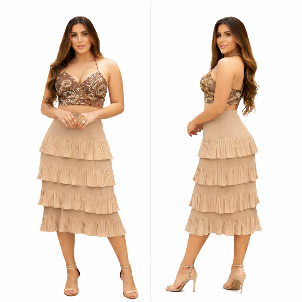 saia plissada três marias 🥰🥰🥰 em Oferta na Shopee