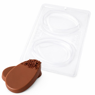 Forma Tablete Ovo Liso 2 Cavidades | Forma Chocolate Recheado 200g | Molde de Páscoa em Oferta na Shopee