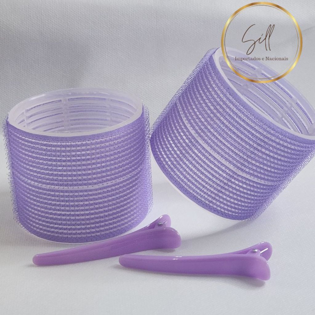 Bobs Modelador Para Cabelo Auto Aderente XXG 78mm x 60mm + Grampo Lilás em Oferta na Shopee