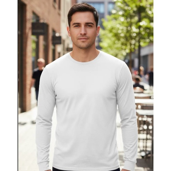 CAMISETA MANGA LONGA 100% POLIESTER em Oferta na Shopee