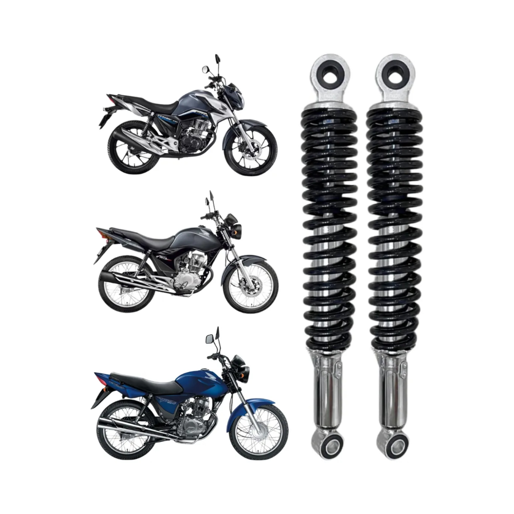 Par Amortecedor Traseiro Suspensão Honda Titan Fan Start 150 e 160 2004 até 2025