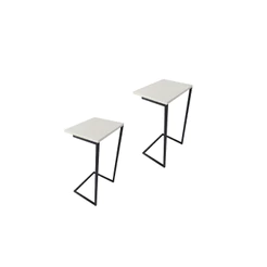 2 Mesas de Cabeceira Apoio Lateral Cama Sofá Estilo Industrial Canto Moderno