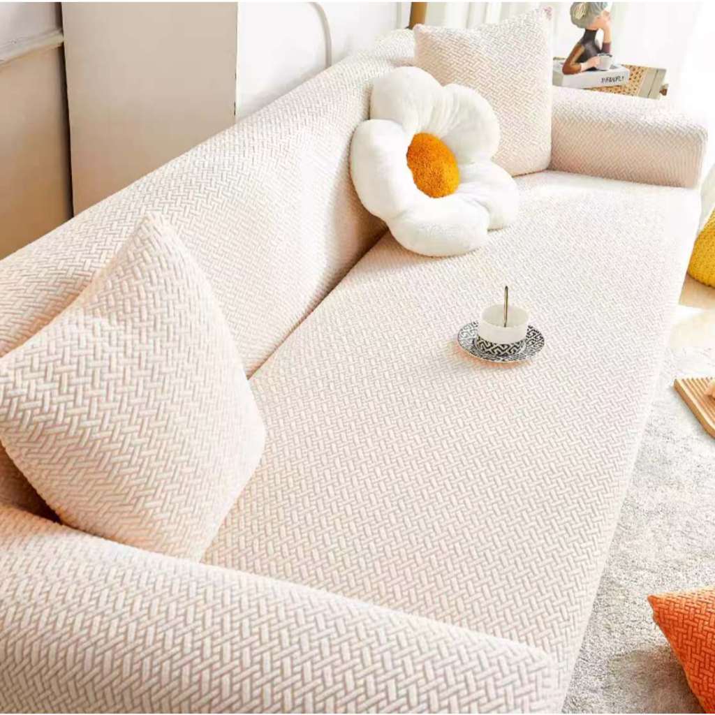 Capa Elástica Para Sofá Estampada Universal Para Sofá De 2 -3 Lugares Malha Sala De Estar Poltrona