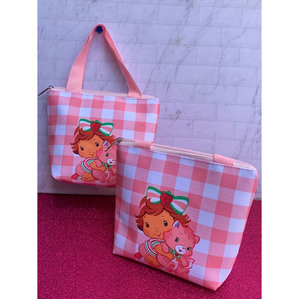 Bolsinha de Mão Personalizada Moranguinho Baby Festa Aniversário Lembrancinha Infantil