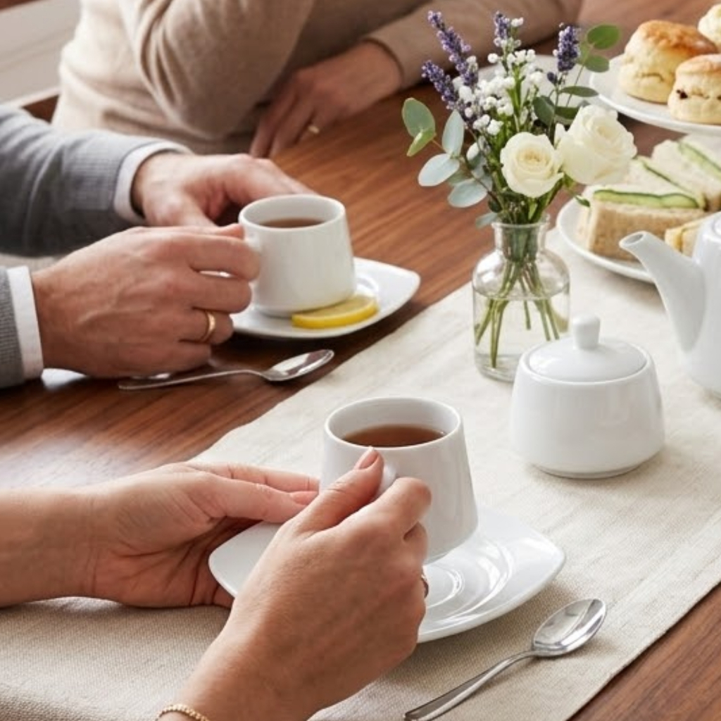 Conjunto 6 Xícaras de Café Porcelana 100ml com Pires Jogo Café Expresso Mesa Posta Elegante kit xícara