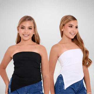 Cropped Menina Infantil Canelado Tomara Que Caia Sem Alça Moda Kids Fashion em Oferta na Shopee
