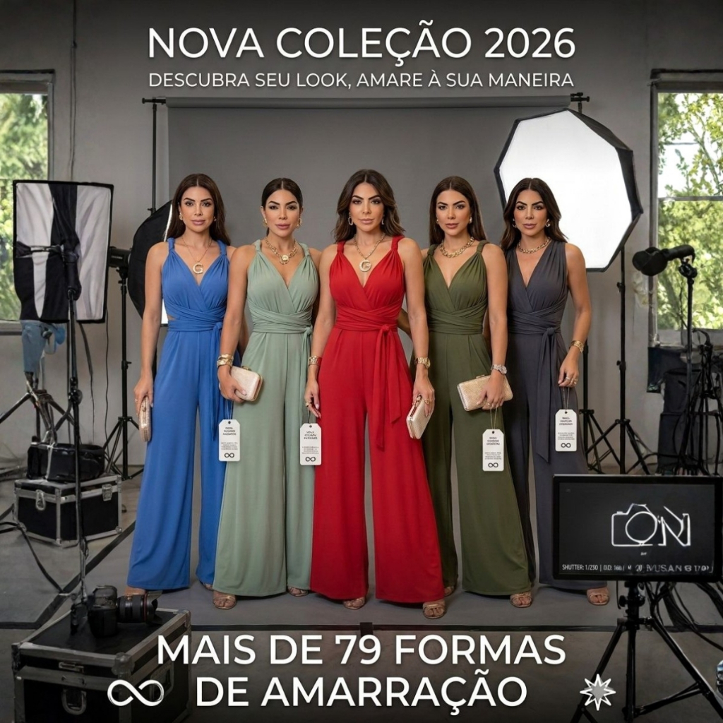 Macacão Feminino Longo Pantalona Elegante Festa Casual Multiformas Vários Modelos Conversível