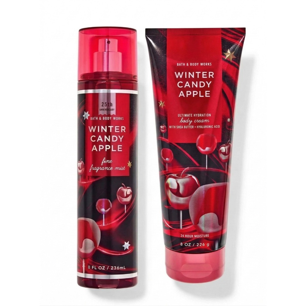 Kit Body Splasy + Hidratante Winter Candy Apple Bath and Body Works