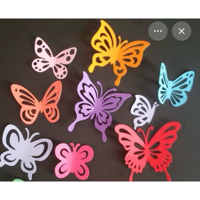 Apliques de Borboleta 3D em Papel Colorido Cortado na Silhouette para Decoração e Lembrancinhas
