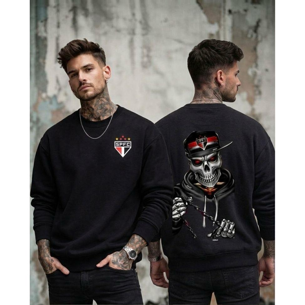 Moletom São Paulo FC Estiloso – Blusa de Frio Masculina/Feminina Tricolor Confortável com Estampa do Time