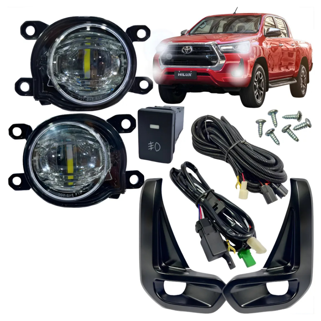 Kit Farol Milha Neblina Hilux Cabine Dupla STD Power Pack MT 2025 2026 Full Led