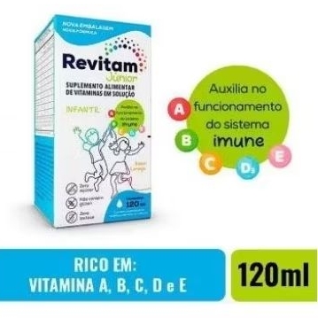 Revitam Junior 120ml Sabor Laranja – suplemento alimentar em Oferta na Shopee