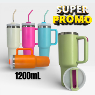Copo Térmico Garrafa Inox c om Logo ST Portátil 1200ml/1.2L Garrafa Térmica Inoxidável Canudo Inox em Oferta na Shopee