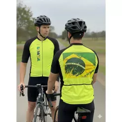 Camisa Camiseta Masculina Ciclismo Manga Curta Roupa Pedalar Bike Estampa MTB Be Fast Zíper Parcial
