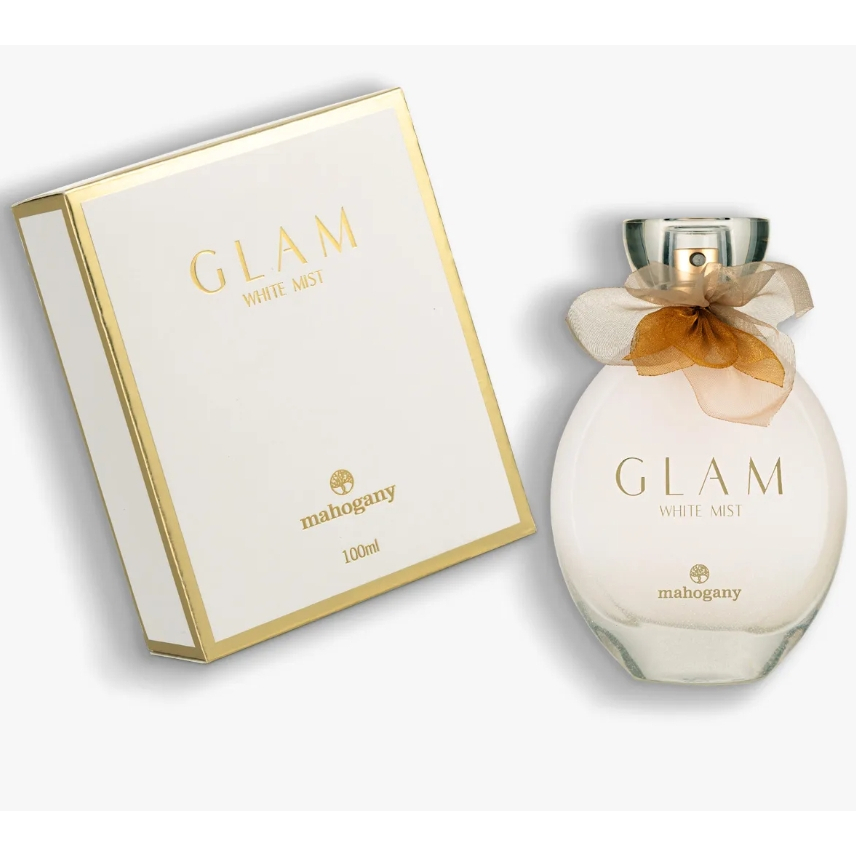Mahogany Fragrância Desodorante Corporal Glam White Mist 100ml