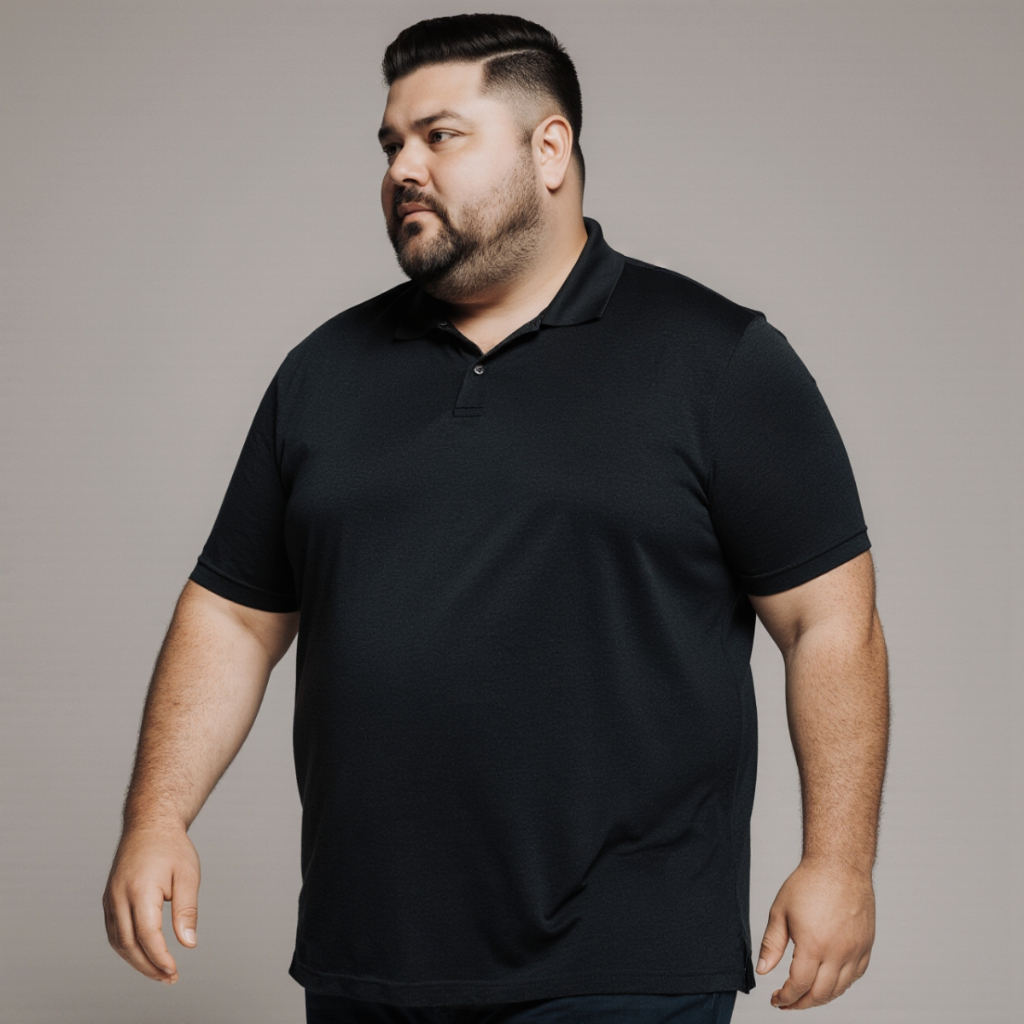 Camisa Polo Plus Size Masculina Dry-Fit Colmeia Leve e Fresca Não Amassa Secagem Rápida