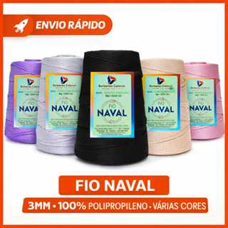 Fio Naval (Náutico) Várias cores, 500gr - 3mm - Barbantes Colonial. em Oferta na Shopee