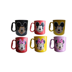 Kit caneca plástico Mickey minie ADESIVADA personagem infantil aniversario, lembrancinha festa