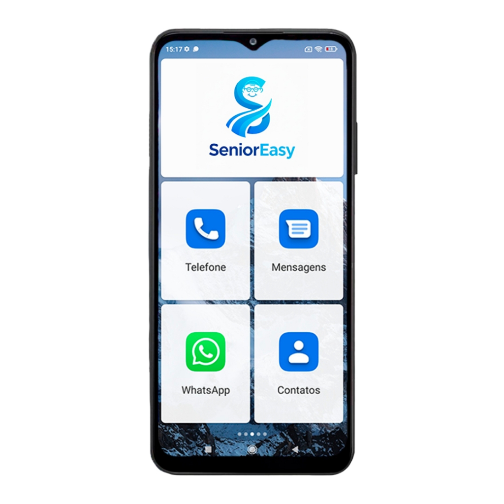 Celular para Idosos 4G SeniorEasy 128GB + 4GB RAM | Tela 6.5” | Apps Instalados | Fácil de Usar