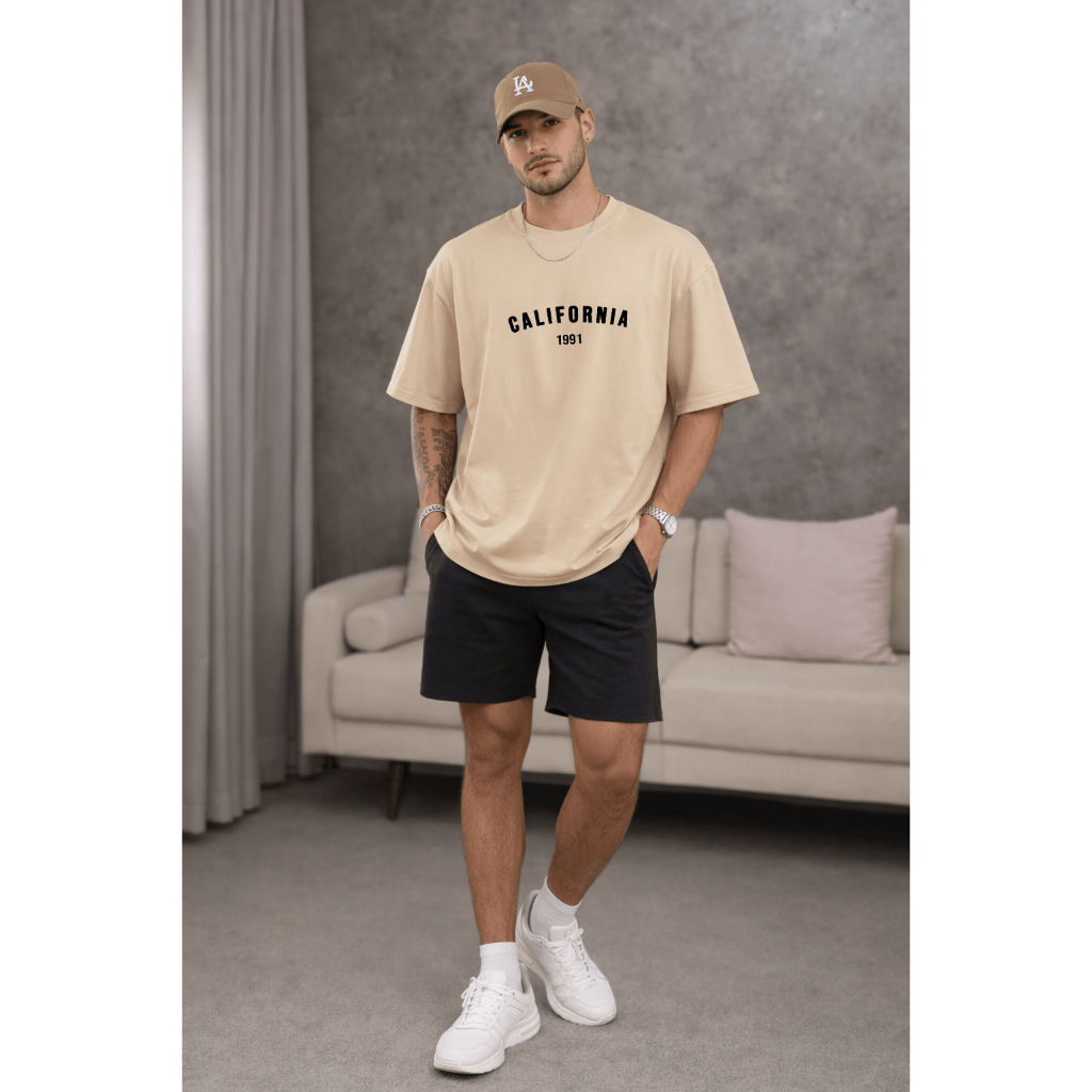 Camiseta Oversized Masculina California 1991 | Premium | Estilo Streetwear Vintage