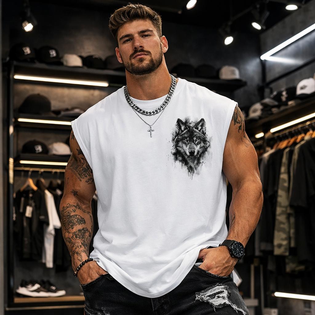 Regata Masculina Estilosa Algodão Camiseta Oversized Estilo Machao Cavada Varias Cores Lançamento Academia