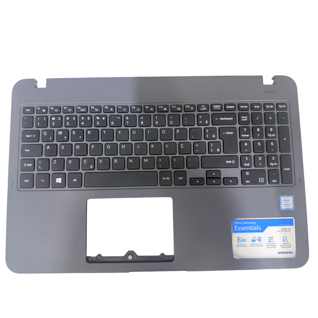 Carcaça Superior Com Teclado Notebook Samsung Np350xaa Cinza