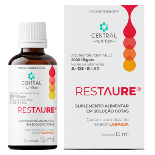 Restaure - Gotas - 15ml - Central Nutrition Vitaminas A D3 E E K2
