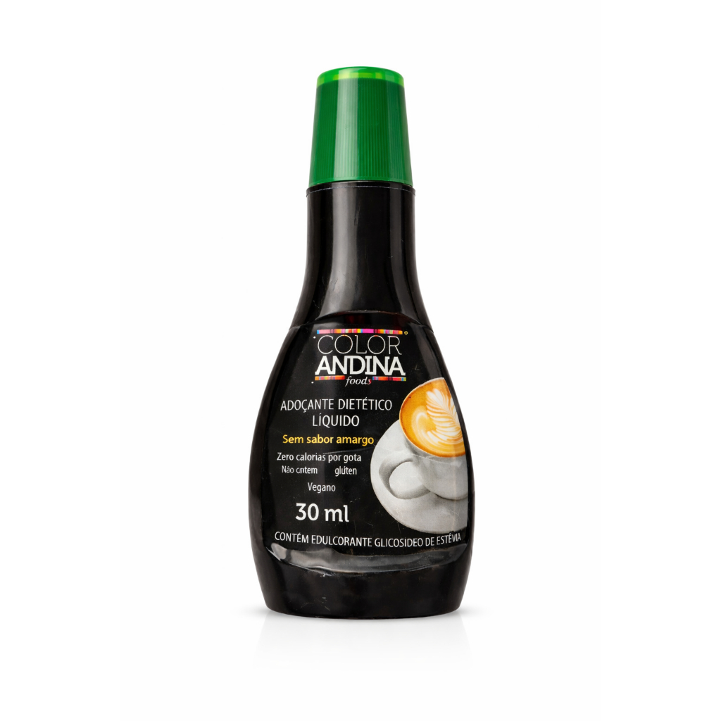 Adoçante Líquido Stévia Color Andina 30ml - SEM SABOR AMARGO | SEM GLÚTEN - 100% Natural em Oferta na Shopee