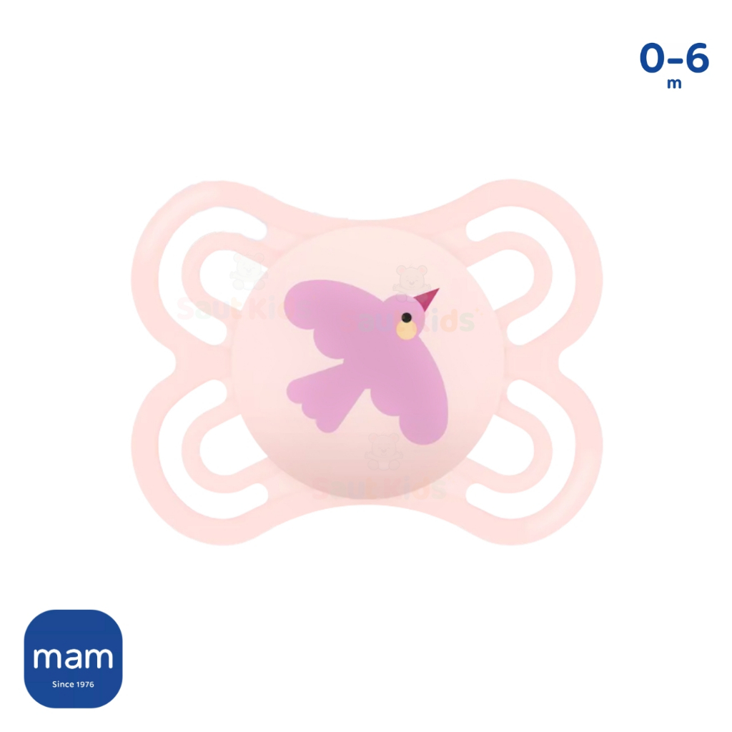 Chupeta 0-6 meses MAM PERFECT Embalagem Unitária Uma Bebê Menina Rosa Desenho Bico Personalizado