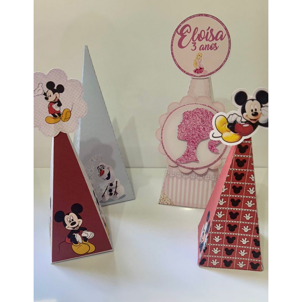 Caixa Pirâmide Personalizada para Lembrancinha – Festa Infantil, Aniversário e Eventos