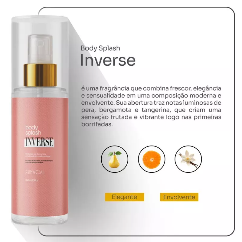 Body Splash Feminino Inverse 200ml com Perfume Ambar Floral — foto 3